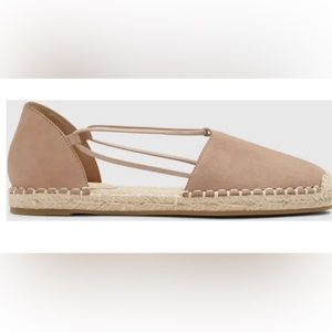 Eileen Fisher Lee d'Orsay Flat Leather Espadrille Sandal